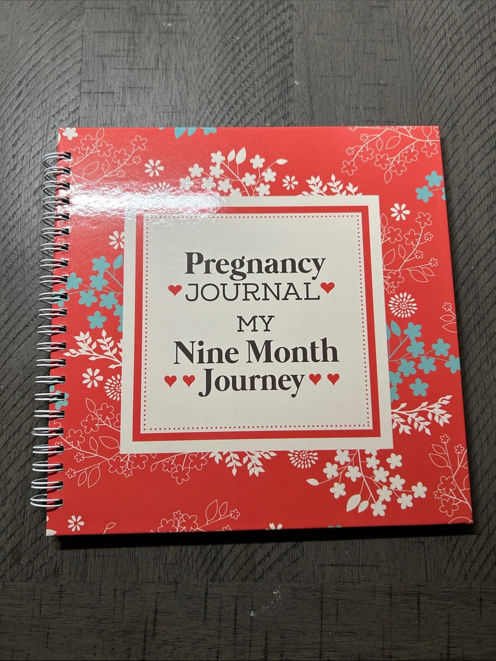 Pregnancy Journal My Nine Month Journey - Red Floral
